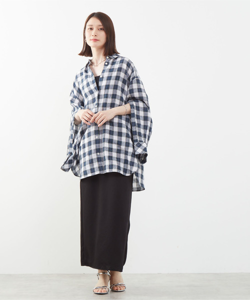 SOFFITTO(ソフィット)の「ビックシルエットシャツ(シャツ/ブラウス・レディース・イエロー系その他/ブルー系その他/チェック・FREE)」の6枚目の写真