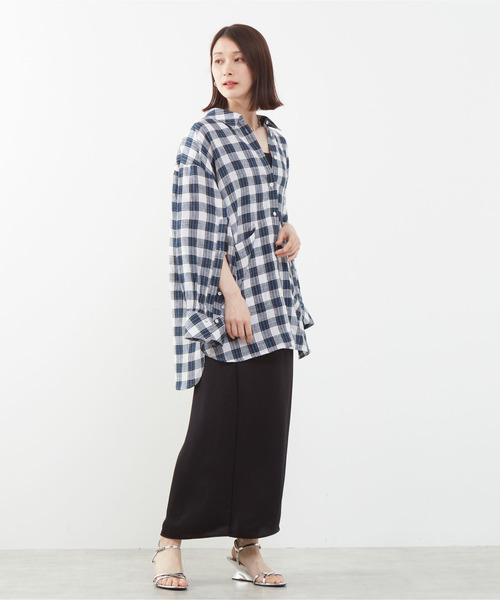 SOFFITTO(ソフィット)の「ビックシルエットシャツ(シャツ/ブラウス・レディース・イエロー系その他/ブルー系その他/チェック・FREE)」の9枚目の写真