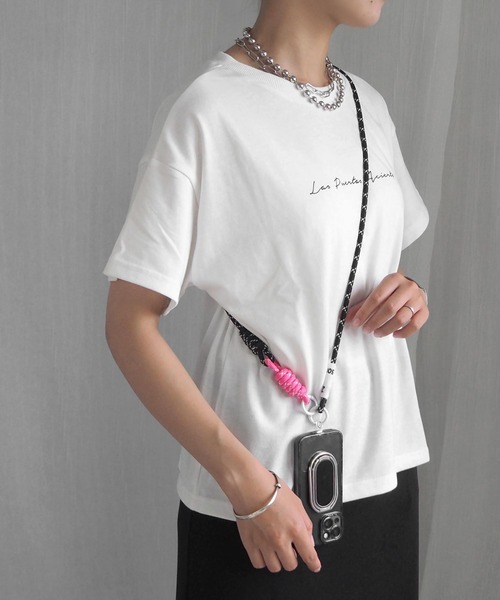 minia（ミニア）の「ロゴパッチのロープネックストラップ（スマホグッズ・レディース・ブラック/スカイブルー/ブルー・FREE）」の9枚目の写真