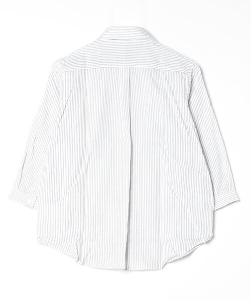 Pitta Re:)（ピッタリ）の「綿100% やわらかガーゼ レギュラー 七分袖カジュアルシャツ（シャツ/ブラウス・レディース・グレー・M/S/L/LL）」の2枚目の写真