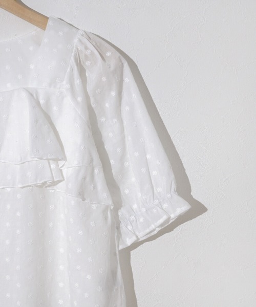 flower(フラワー)の「ペタルラッフルブラウス(シャツ/ブラウス・レディース・ブラック/ホワイト・FREE)」の15枚目の写真