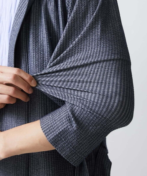 MK MICHEL KLEIN HOMME (エムケーミッシェルクランオム)の「ロングフードコーディガン(カーディガン/ボレロ・メンズ・ダークネイビー/ブルー/ブラック・46/48)」の7枚目の写真