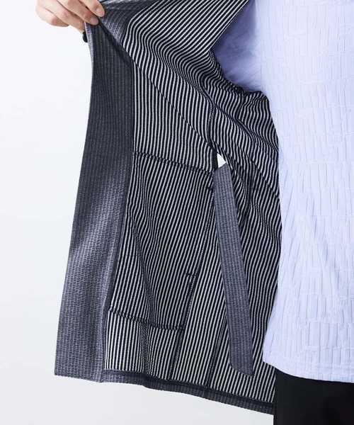 MK MICHEL KLEIN HOMME (エムケーミッシェルクランオム)の「ロングフードコーディガン(カーディガン/ボレロ・メンズ・ダークネイビー/ブルー/ブラック・46/48)」の10枚目の写真
