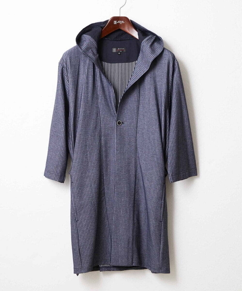 MK MICHEL KLEIN HOMME (エムケーミッシェルクランオム)の「ロングフードコーディガン(カーディガン/ボレロ・メンズ・ダークネイビー/ブルー/ブラック・46/48)」の13枚目の写真