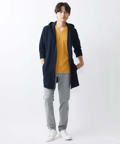 MK MICHEL KLEIN HOMME (エムケーミッシェルクランオム)の「ロングフードコーディガン(カーディガン/ボレロ・メンズ・ダークネイビー/ブルー/ブラック・46/48)」の14枚目の写真