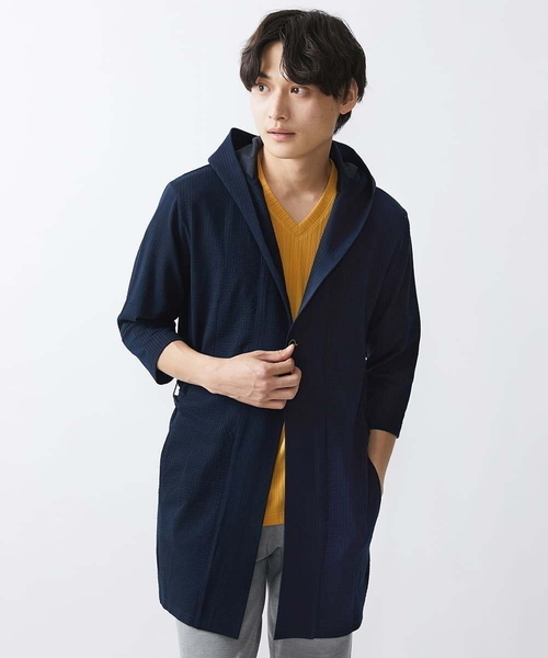 MK MICHEL KLEIN HOMME (エムケーミッシェルクランオム)の「ロングフードコーディガン(カーディガン/ボレロ・メンズ・ダークネイビー/ブルー/ブラック・46/48)」の15枚目の写真