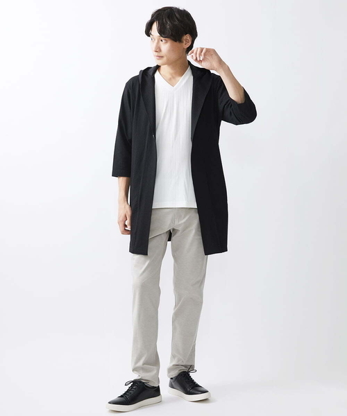 MK MICHEL KLEIN HOMME (エムケーミッシェルクランオム)の「ロングフードコーディガン(カーディガン/ボレロ・メンズ・ダークネイビー/ブルー/ブラック・46/48)」の19枚目の写真