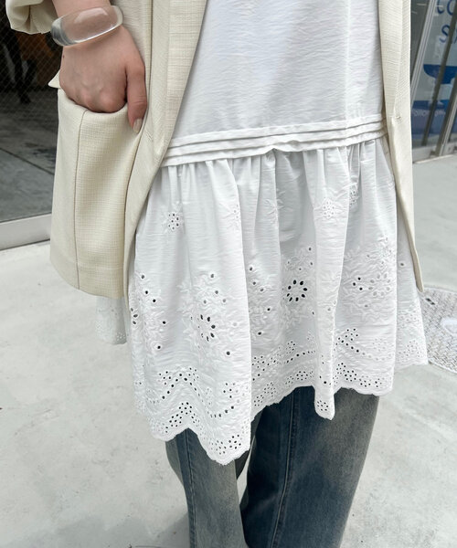 mystic（ミスティック）の「【マルチWAY】スカラップレーススカート（スカート・レディース・オフホワイト・FREE）」の12枚目の写真