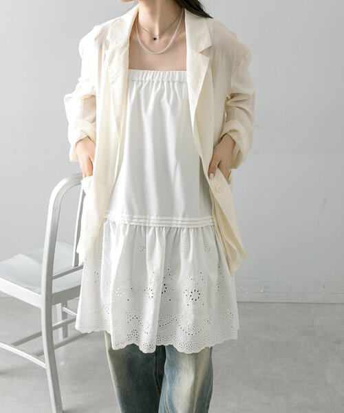 mystic（ミスティック）の「【マルチWAY】スカラップレーススカート（スカート・レディース・オフホワイト・FREE）」の13枚目の写真