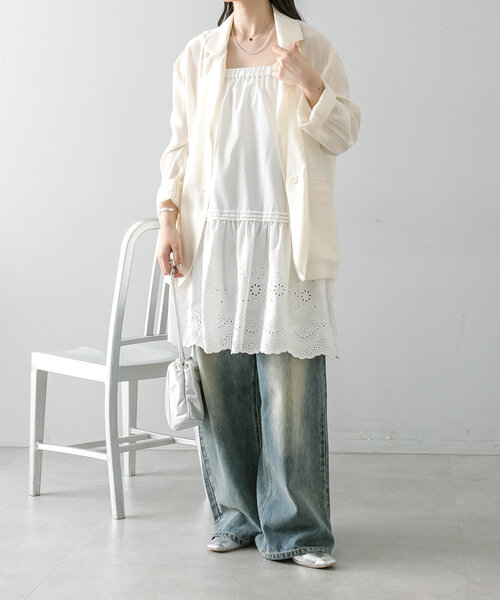 mystic（ミスティック）の「【マルチWAY】スカラップレーススカート（スカート・レディース・オフホワイト・FREE）」の5枚目の写真