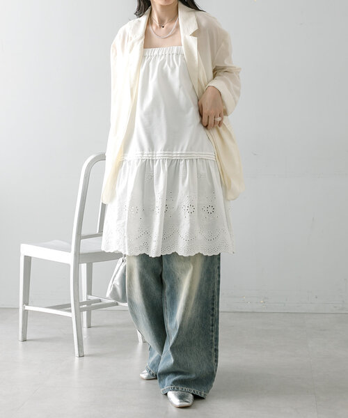 mystic（ミスティック）の「【マルチWAY】スカラップレーススカート（スカート・レディース・オフホワイト・FREE）」の14枚目の写真