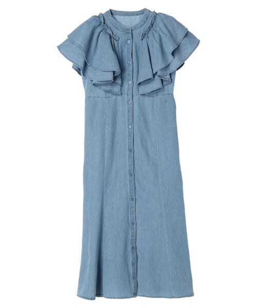 すぐ届く！ [ERL] コラボ デニム ワンピース ドレス denim logo charm dress – BUNNY APARTMENT