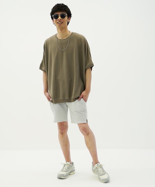 ACQUIESCE(アクイエス)の「スパンシアサッカーショートパンツ(その他パンツ・メンズ・ホワイト×ネイビー/ブラック系その他/ネイビー/ホワイト/ホワイト×グレー/ホワイト×ブルー/ホワイト×ピンク・MEDIUM/X-LARGE/LARGE)」の11枚目の写真
