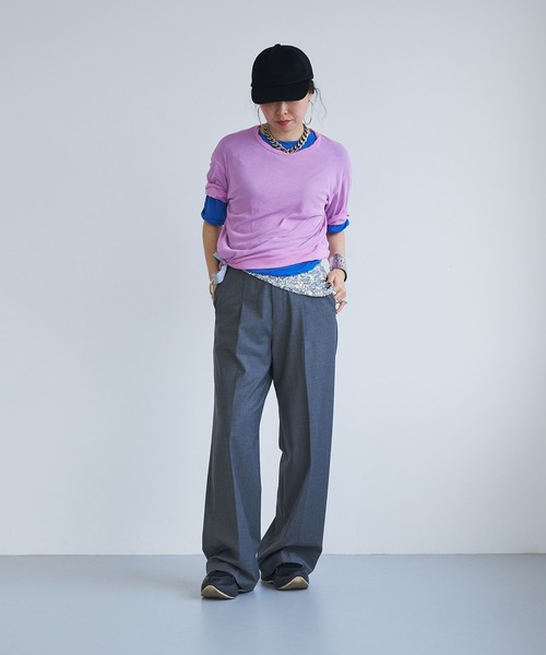 oll(オール)の「twins Tee(Tシャツ/カットソー・レディース・ベージュ系/ブルー系その他・FREE)」の19枚目の写真