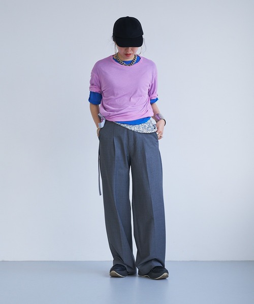 oll(オール)の「twins Tee(Tシャツ/カットソー・レディース・ベージュ系/ブルー系その他・FREE)」の21枚目の写真