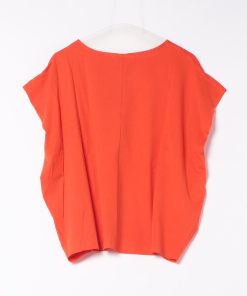 DouDou(ドゥドゥ)の「【WEB限定】 タックショルダープルオーバー(Tシャツ/カットソー・レディース・オレンジ/オフホワイト/ブラック・FREE)」の4枚目の写真