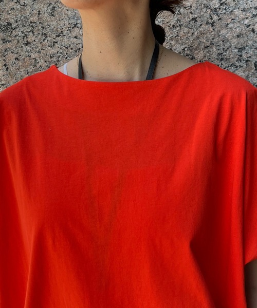 DouDou(ドゥドゥ)の「【WEB限定】 タックショルダープルオーバー(Tシャツ/カットソー・レディース・オレンジ/オフホワイト/ブラック・FREE)」の9枚目の写真