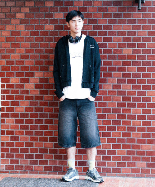 PULP/417EDIFICE(パルプフォーワンセブンエディフィス)の「FADE WIDE DENIM SHORTS(デニムパンツ・メンズ・ベージュ/ブラック・30/32)」の13枚目の写真