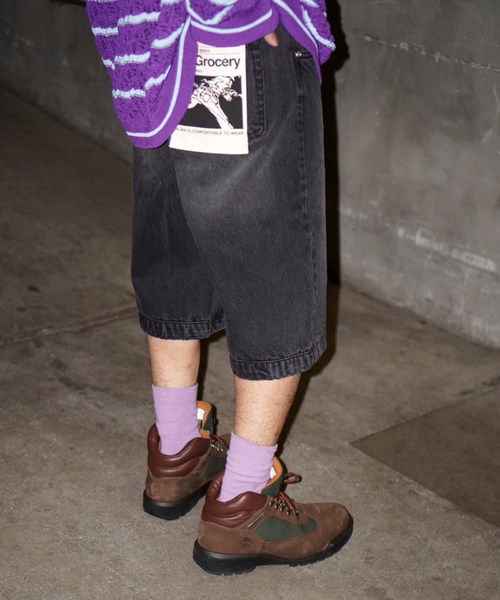 PULP/417EDIFICE(パルプフォーワンセブンエディフィス)の「FADE WIDE DENIM SHORTS(デニムパンツ・メンズ・ベージュ/ブラック・30/32)」の21枚目の写真