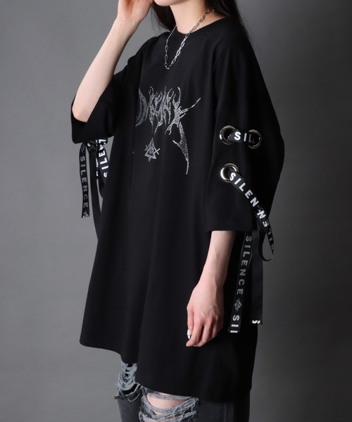 tシャツ 袖レースロックプリントTシャツ レディース 楽天市場】レース tシャツ ブラウス レディース トップス 半袖