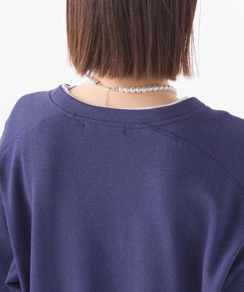 OMNES（オムネス）の「ハニカムストレッチ袖ボリュームカーディガン（カーディガン/ボレロ・レディース・ネイビー/ホワイト/ブラック/アイボリー・FREE）」の6枚目の写真