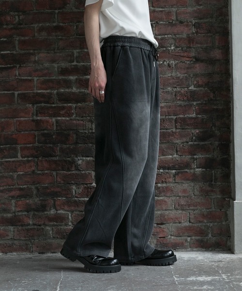 aimoha(アイモハ)の「【aimoha neo】GRADIENT WASHING WIDE SWEAT PANTS(サイズ0.1.2.3)(スウェットパンツ・メンズ・ダークベージュ/ブラック・1/2/0/3)」の1枚目の写真