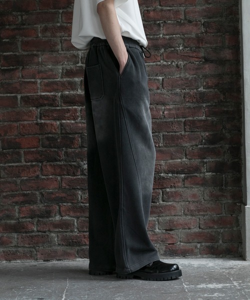 aimoha(アイモハ)の「【aimoha neo】GRADIENT WASHING WIDE SWEAT PANTS(サイズ0.1.2.3)(スウェットパンツ・メンズ・ダークベージュ/ブラック・1/2/0/3)」の5枚目の写真