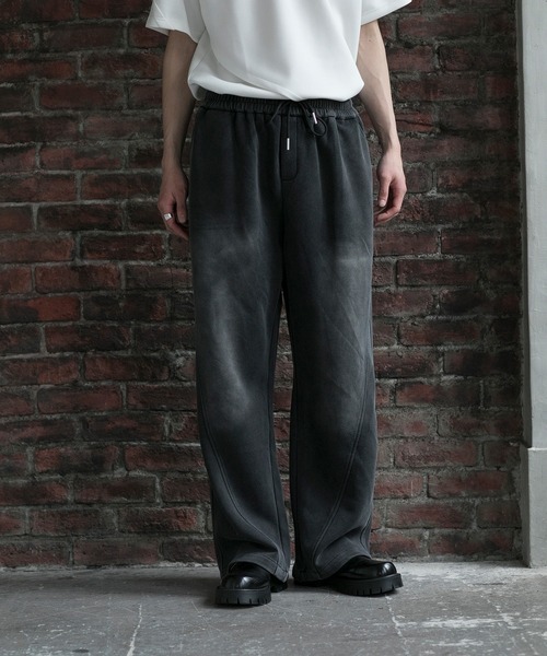 aimoha(アイモハ)の「【aimoha neo】GRADIENT WASHING WIDE SWEAT PANTS(サイズ0.1.2.3)(スウェットパンツ・メンズ・ダークベージュ/ブラック・1/2/0/3)」の7枚目の写真
