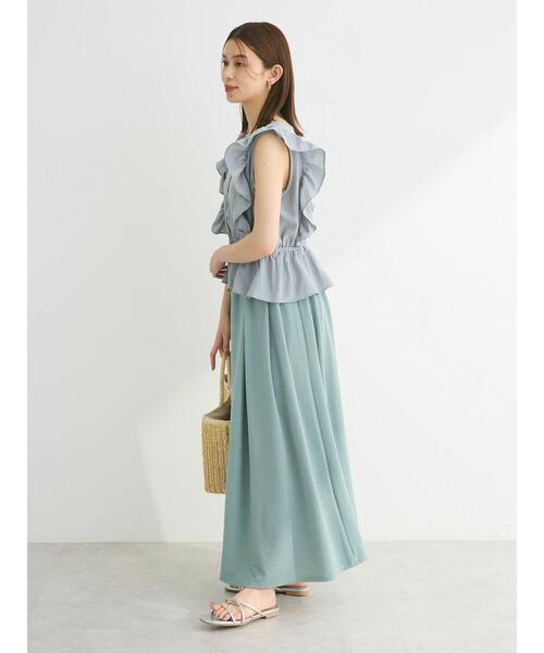 Sugar spoon(シュガースプーン)の「・SUGAR SPOON 2wayペプラムブラウス(シャツ/ブラウス・レディース・グリーン系その他3/サックスブルー/オフホワイト/ブラック・FREE)」の10枚目の写真