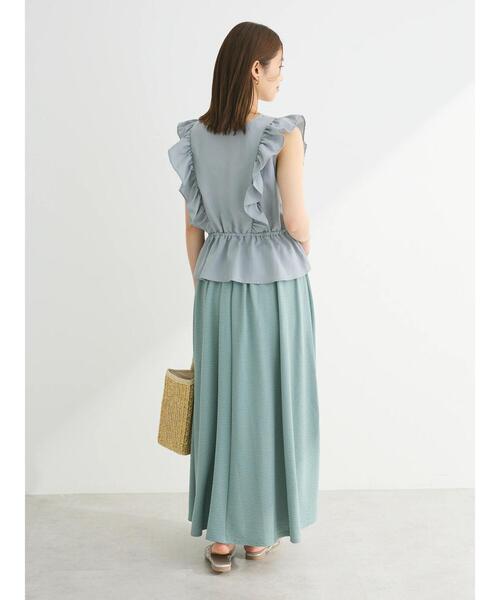 Sugar spoon(シュガースプーン)の「・SUGAR SPOON 2wayペプラムブラウス(シャツ/ブラウス・レディース・グリーン系その他3/サックスブルー/オフホワイト/ブラック・FREE)」の11枚目の写真