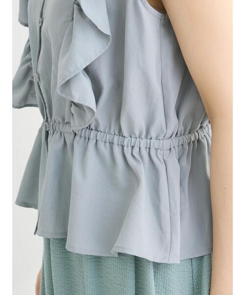 Sugar spoon(シュガースプーン)の「・SUGAR SPOON 2wayペプラムブラウス(シャツ/ブラウス・レディース・グリーン系その他3/サックスブルー/オフホワイト/ブラック・FREE)」の17枚目の写真