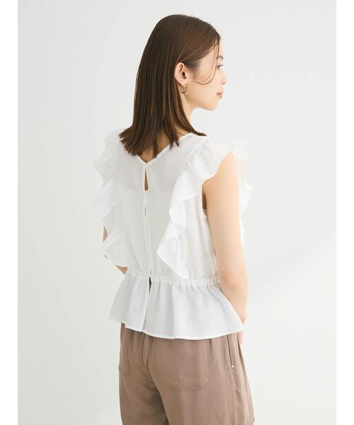 Sugar spoon(シュガースプーン)の「・SUGAR SPOON 2wayペプラムブラウス(シャツ/ブラウス・レディース・グリーン系その他3/サックスブルー/オフホワイト/ブラック・FREE)」の22枚目の写真