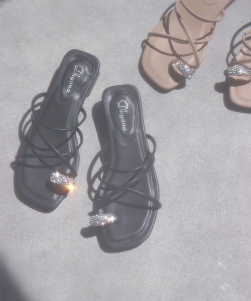 Dhyana.（ディアナドット）の「【Dhyana.】ビジュートングサンダル（サンダル・レディース・ベージュ/ブラック・22.5cm/23.5cm/24.5cm）」の14枚目の写真