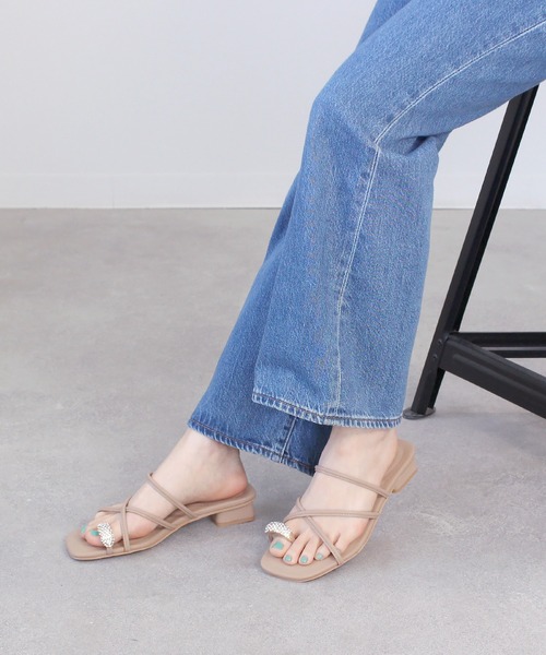 Dhyana.（ディアナドット）の「【Dhyana.】ビジュートングサンダル（サンダル・レディース・ベージュ/ブラック・22.5cm/23.5cm/24.5cm）」の21枚目の写真