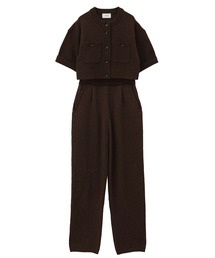 CLANE | 【CLANE/クラネ】ハーフスリーブニットトップス＆パンツ/HALF SLEEVE KNIT TOPS & PANTS〈セットアップ対応〉(サロペット/オーバーオール)