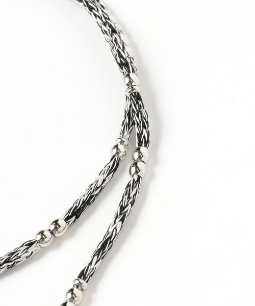 Ray BEAMS(レイビームス)の「メタル ボール シルクコード ネックレス(ネックレス・レディース・ブラック/ラベンダー・ONE SIZE)」の4枚目の写真