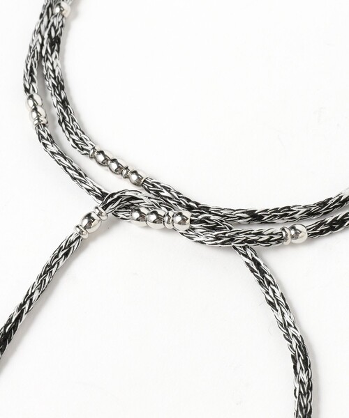 Ray BEAMS(レイビームス)の「メタル ボール シルクコード ネックレス(ネックレス・レディース・ブラック/ラベンダー・ONE SIZE)」の5枚目の写真