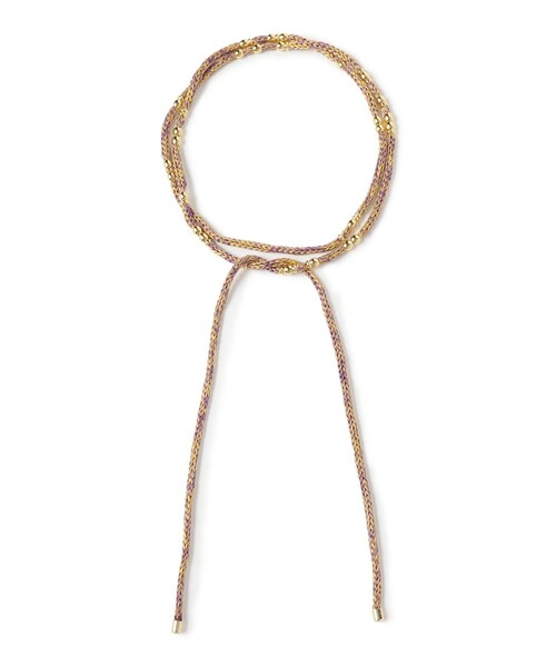 Ray BEAMS(レイビームス)の「メタル ボール シルクコード ネックレス(ネックレス・レディース・ブラック/ラベンダー・ONE SIZE)」の7枚目の写真