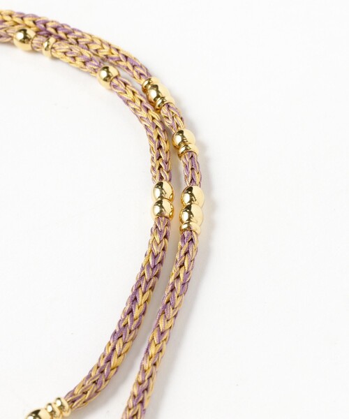 Ray BEAMS(レイビームス)の「メタル ボール シルクコード ネックレス(ネックレス・レディース・ブラック/ラベンダー・ONE SIZE)」の9枚目の写真