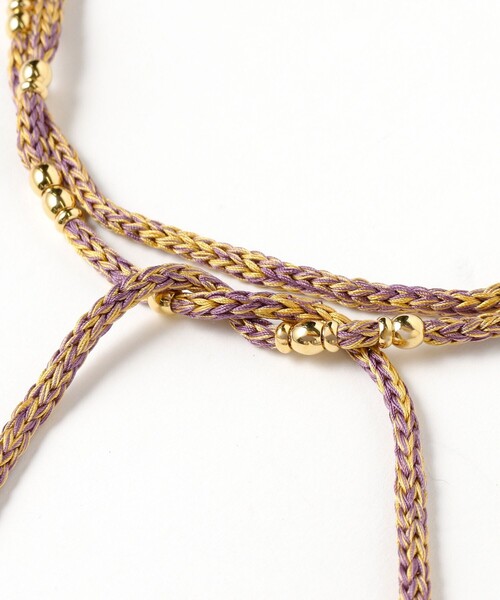Ray BEAMS(レイビームス)の「メタル ボール シルクコード ネックレス(ネックレス・レディース・ブラック/ラベンダー・ONE SIZE)」の10枚目の写真
