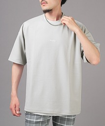 ネックレス付き梨地ノースリーブ半袖Tシャツ