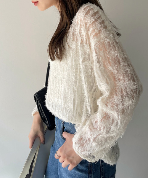 【Eclat one】 チュール フリル 前後2WAY トップス（シャツ/ブラウス）｜Eclat one（エクラワン）