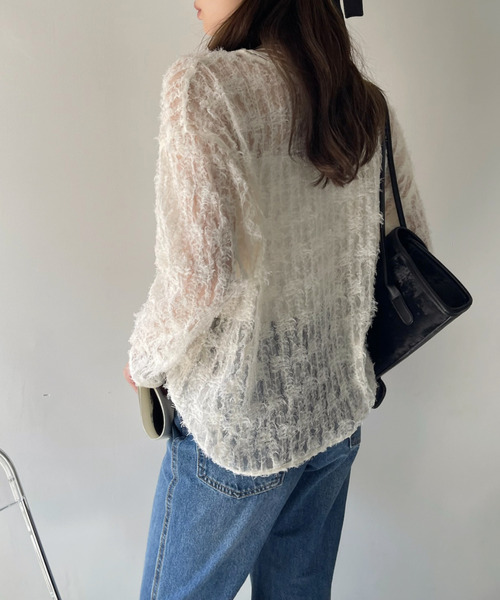 【Eclat one】 チュール フリル 前後2WAY トップス（シャツ/ブラウス）｜Eclat one（エクラワン）