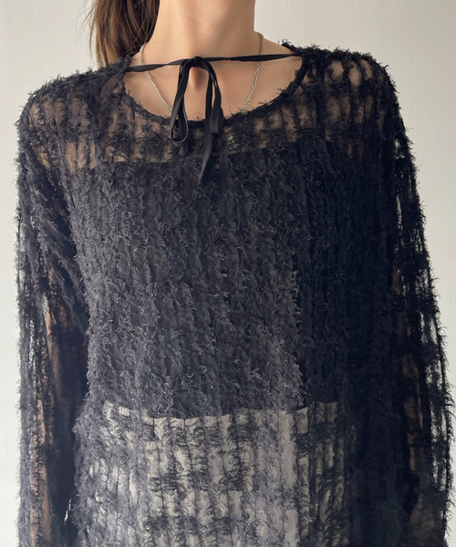 【Eclat one】 チュール フリル 前後2WAY トップス（シャツ/ブラウス）｜Eclat one（エクラワン）