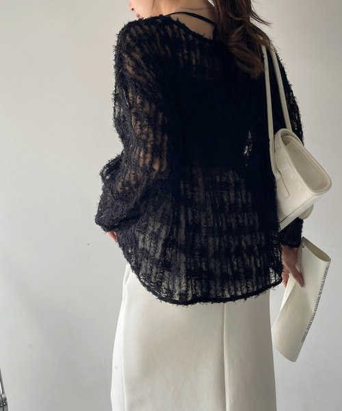 【Eclat one】 チュール フリル 前後2WAY トップス（シャツ/ブラウス）｜Eclat one（エクラワン）