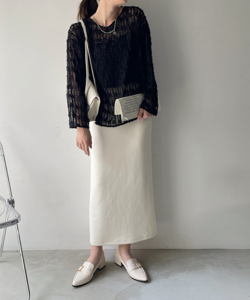 【Eclat one】 チュール フリル 前後2WAY トップス（シャツ/ブラウス）｜Eclat one（エクラワン）