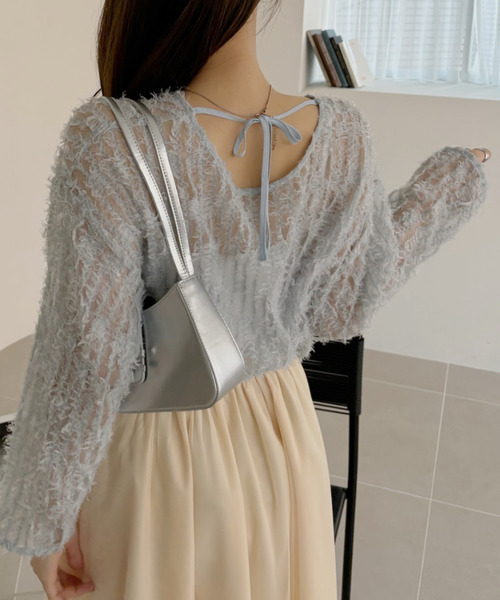 【Eclat one】 チュール フリル 前後2WAY トップス（シャツ/ブラウス）｜Eclat one（エクラワン）