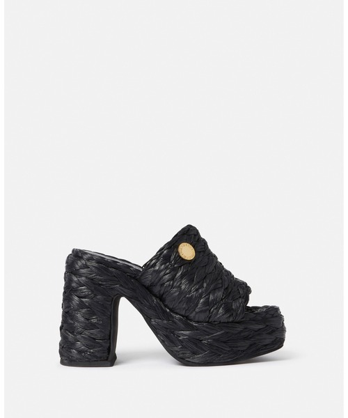 STELLA McCARTNEY(ステラマッカートニー)の「Skyla Raffia Heeled Sandals / スカイラ ラフィアヒールサンダル(サンダル・レディース・ナチュラル/ブラック・36/38/35/37)」の3枚目の写真