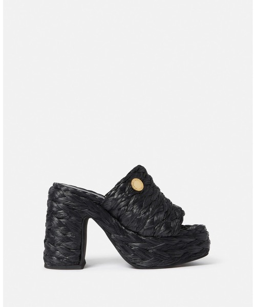 STELLA McCARTNEY(ステラマッカートニー)の「Skyla Raffia Heeled Sandals / スカイラ ラフィアヒールサンダル(サンダル・レディース・ナチュラル/ブラック・36/38/35/37)」の6枚目の写真