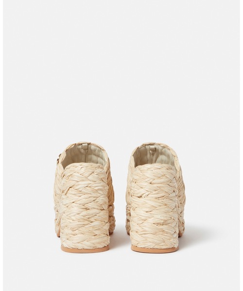 STELLA McCARTNEY(ステラマッカートニー)の「Skyla Raffia Heeled Sandals / スカイラ ラフィアヒールサンダル(サンダル・レディース・ナチュラル/ブラック・36/38/35/37)」の9枚目の写真